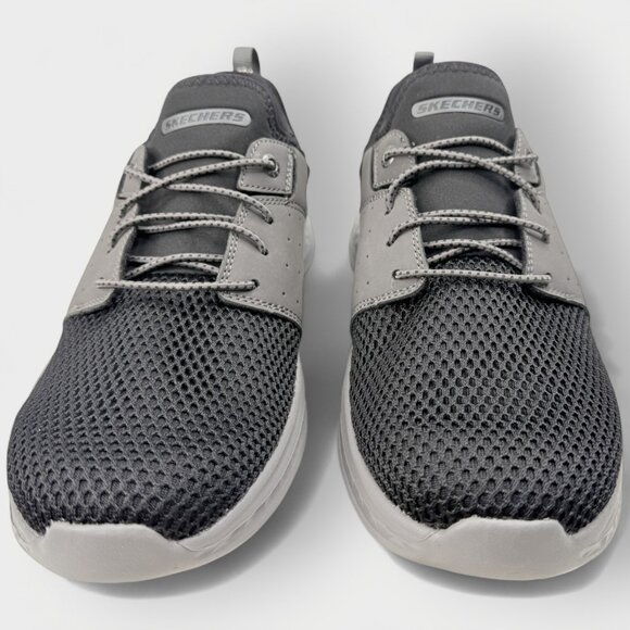 Skechers Men’s Relaxed Fit Slade Raymar Black Gray Sneaker Size 10 Vegan Shoes - Picture 4 of 14
